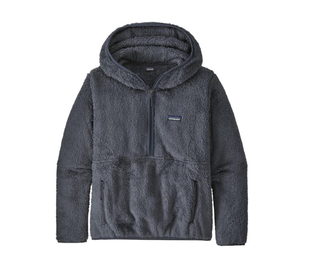 PATAGONIA Los Gatos Hooded Pullover Fleece Smolder Blue Sz M $148